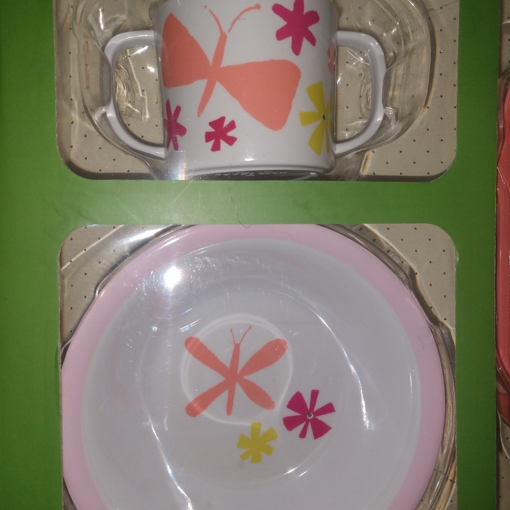 New! Kate Spade Melamine Dining Set Baby Girl - Picture 5 of 5